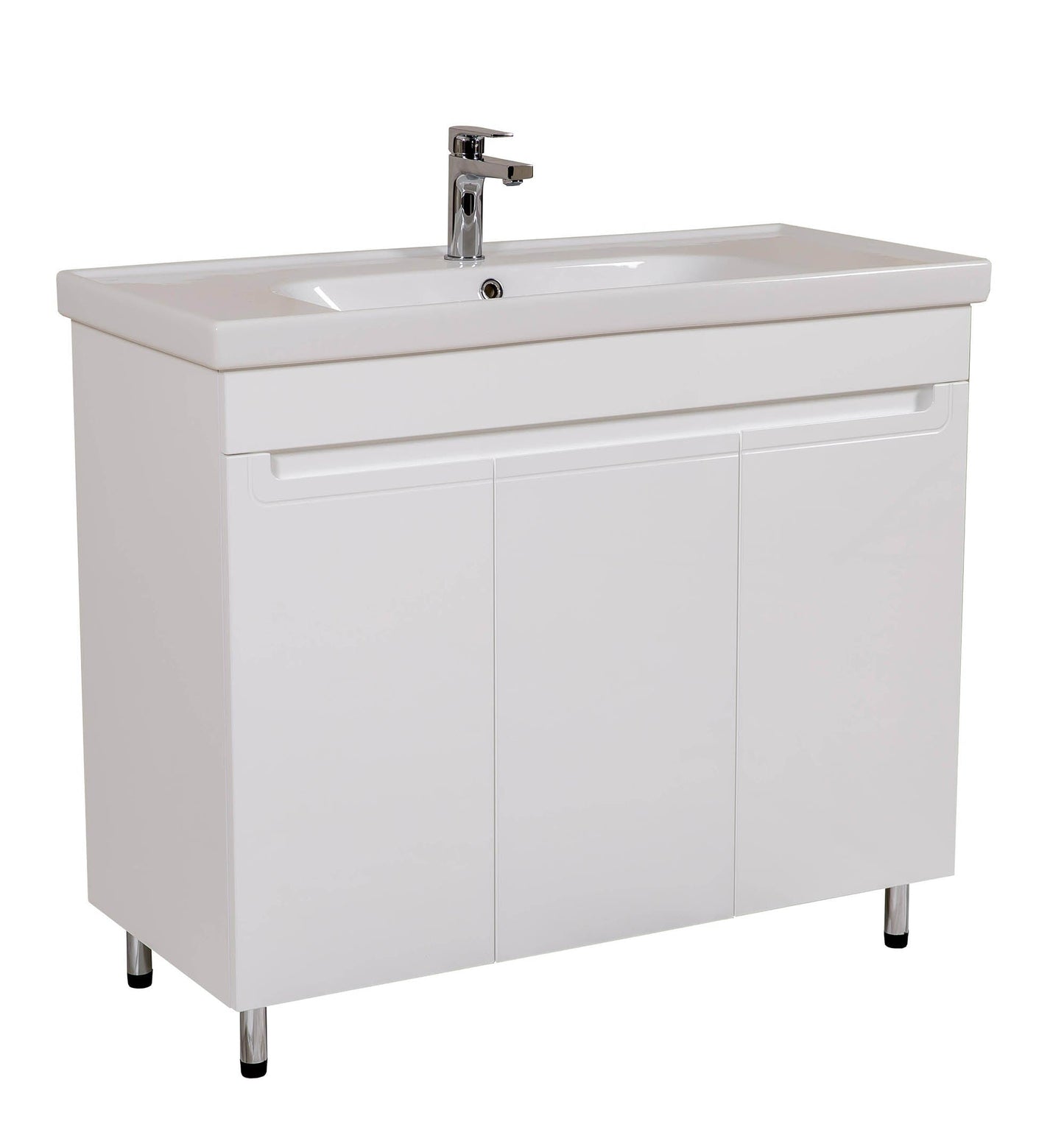Mobilier de baie pe pardoseală Omega, Alb