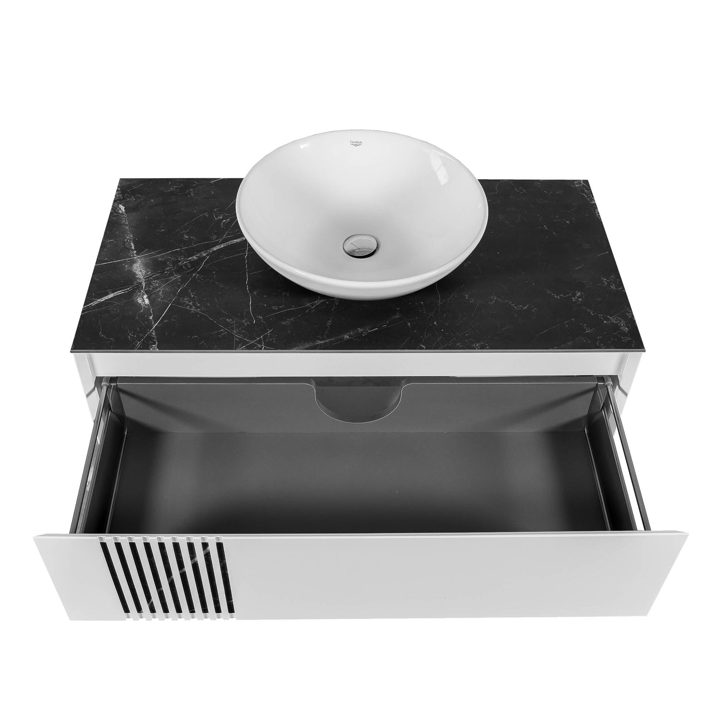 Mobilier de baie suspendat Manhattan (Zero), Alb
