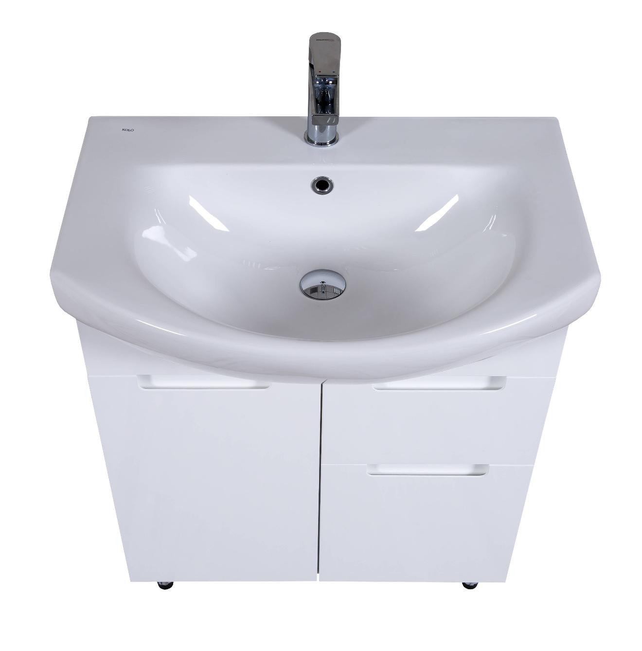 Mobilier de baie pe pardoseală Quadro, Alb