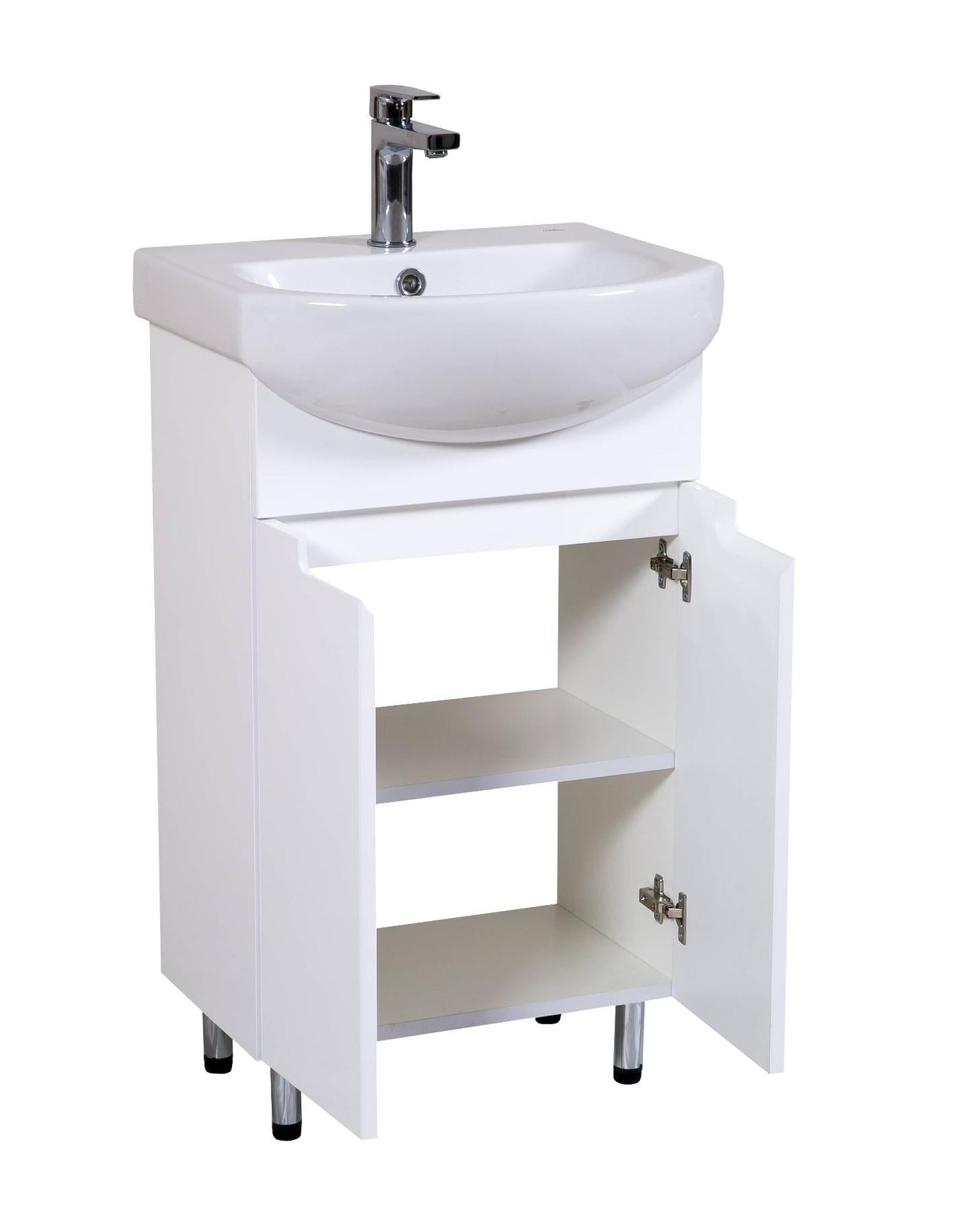 Mobilier de baie pe pardoseală Quadro, Alb