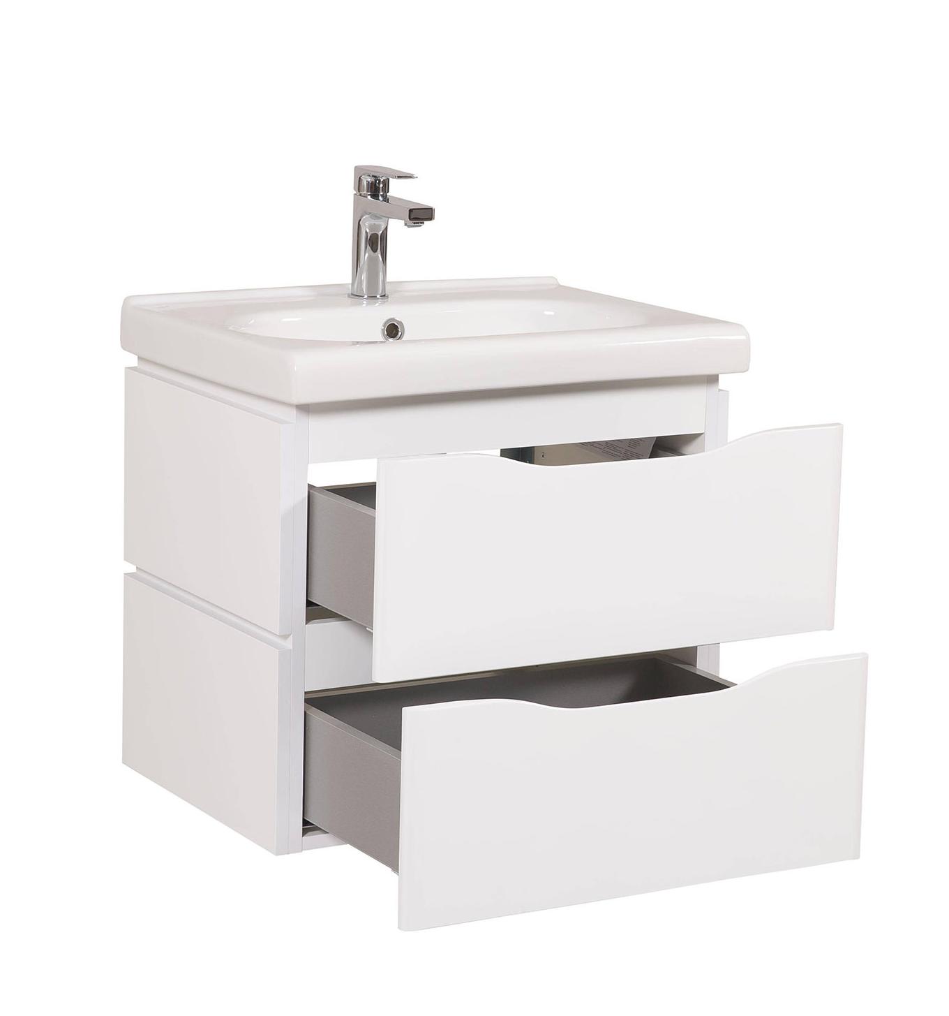 Mobilier de baie suspendat Venice, Alb (City)