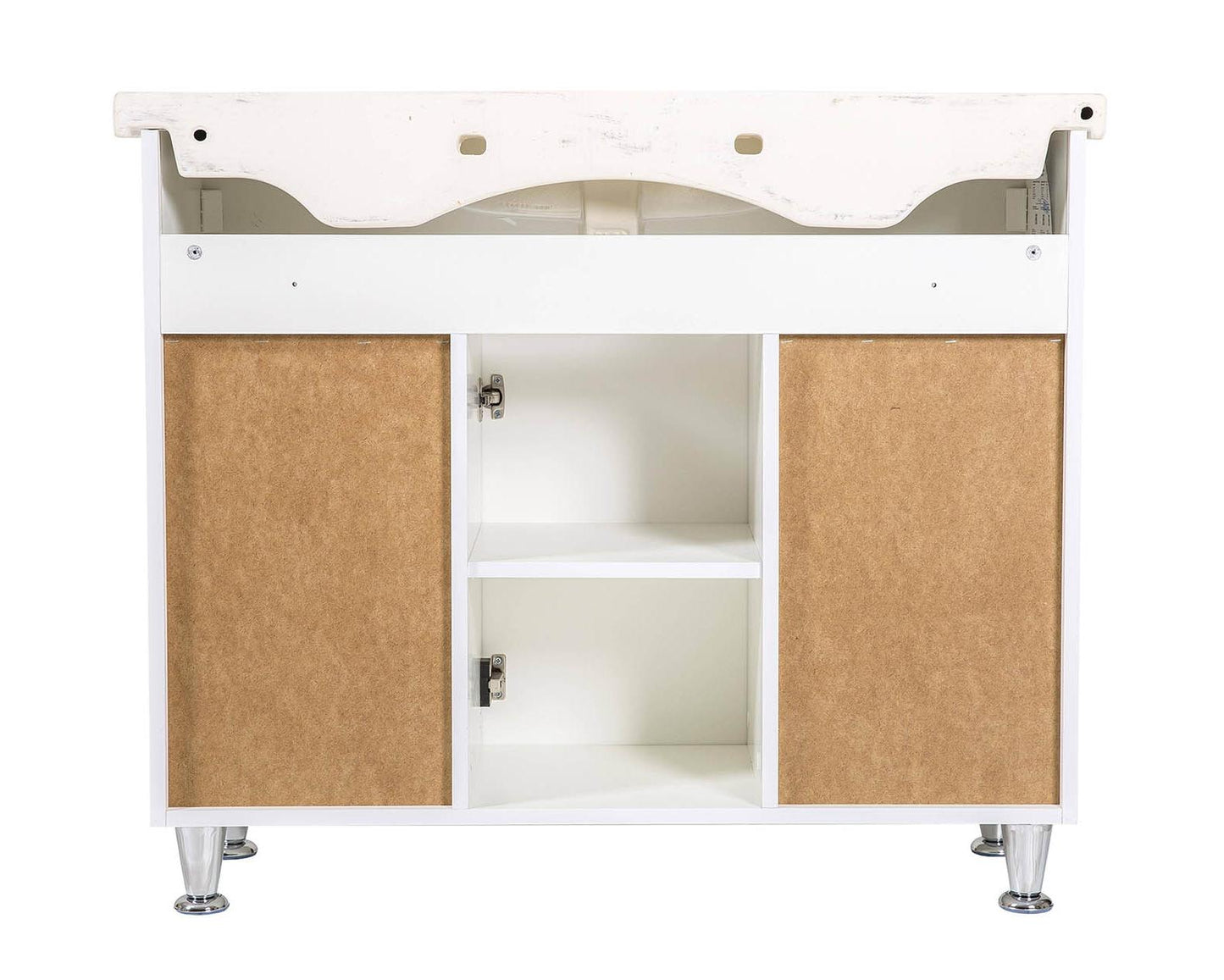 Mobilier de baie pe pardoseală Rodors, Alb