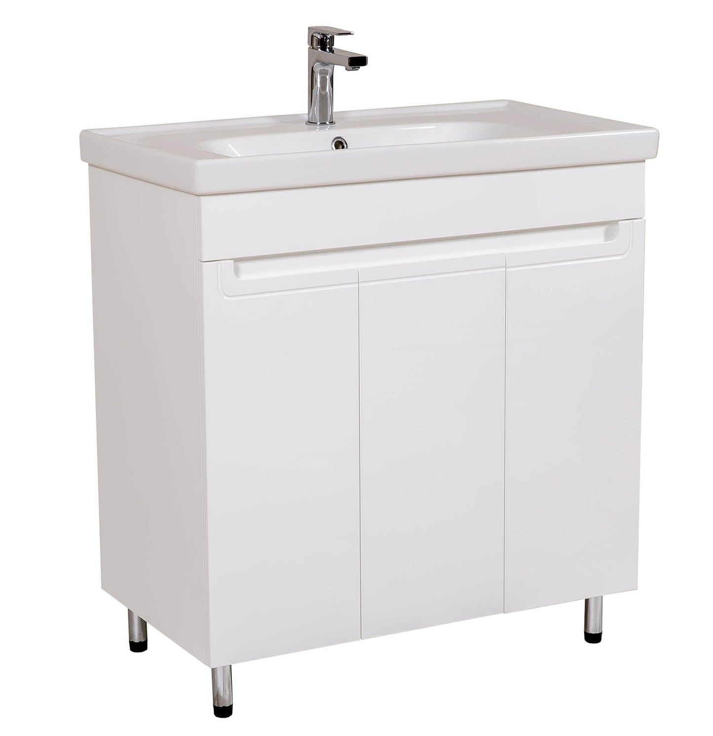 Mobilier de baie pe pardoseală Omega, Alb