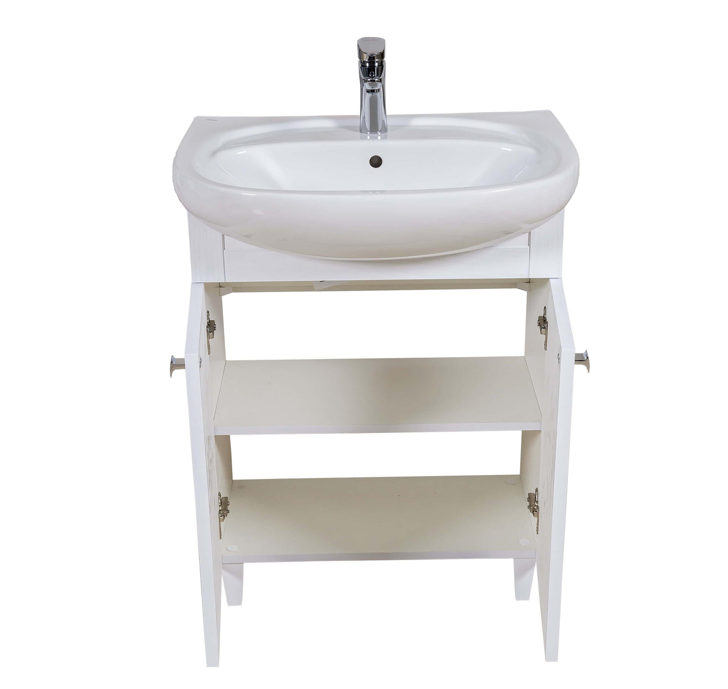 Mobilier de baie pe pardoseală Woodmix, Alb