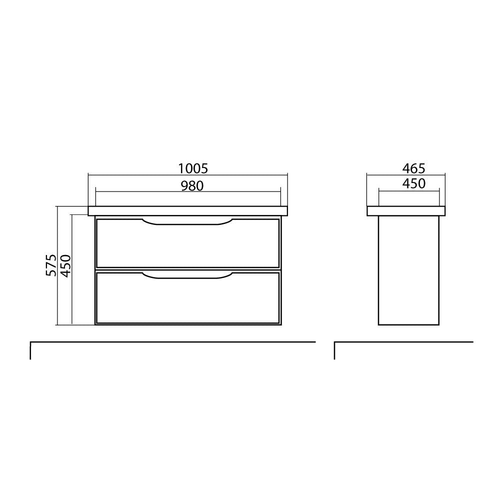 Mobilier de baie suspendat Venice , Alb+Wenge (Pinto 2 baterii)