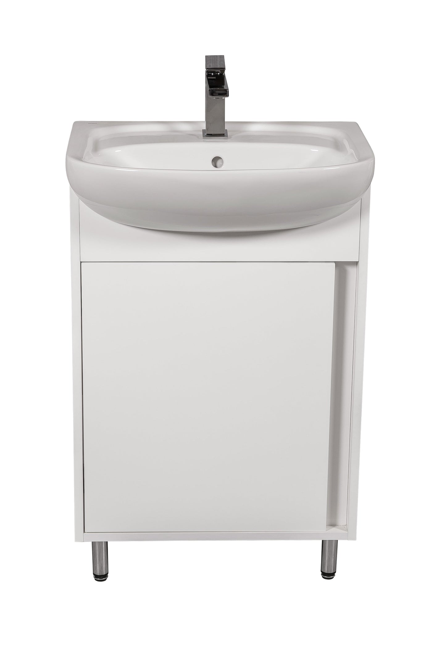 Mobilier de baie pe pardoseală Terra, Alb