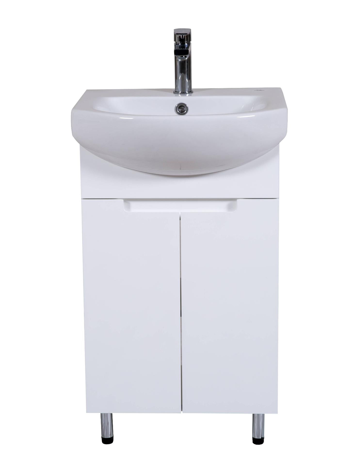 Mobilier de baie pe pardoseală Quadro, Alb