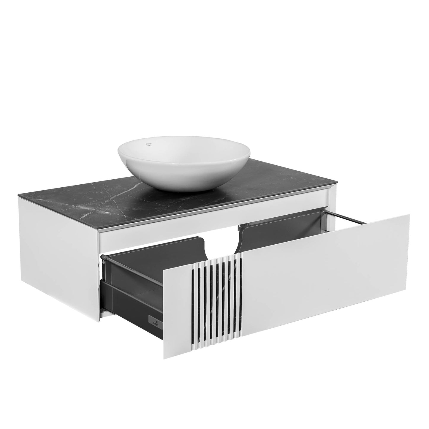 Mobilier de baie suspendat Manhattan (Zero), Alb