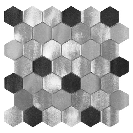 Mozaic Allumi Grey Hexagon Mix 48 30×30