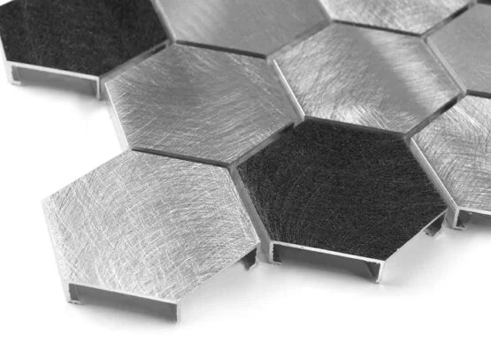 Mozaic Allumi Grey Hexagon Mix 48 30×30