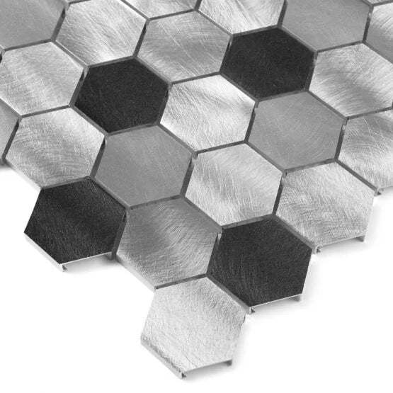 Mozaic Allumi Grey Hexagon Mix 48 30×30