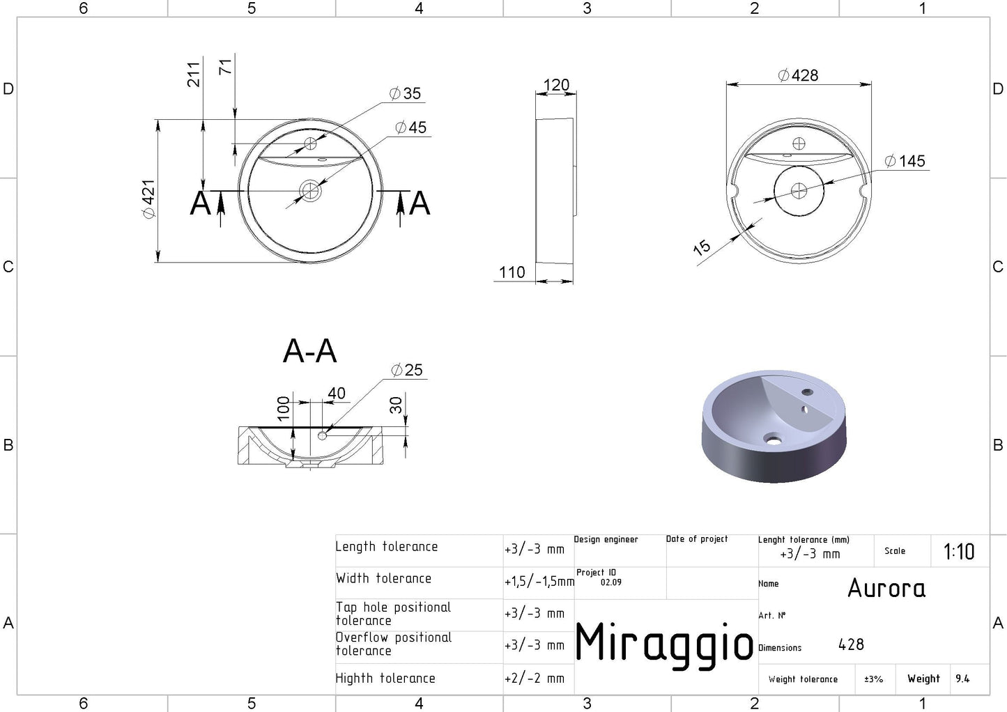 Lavoar pe blat Aurora, Miraggio