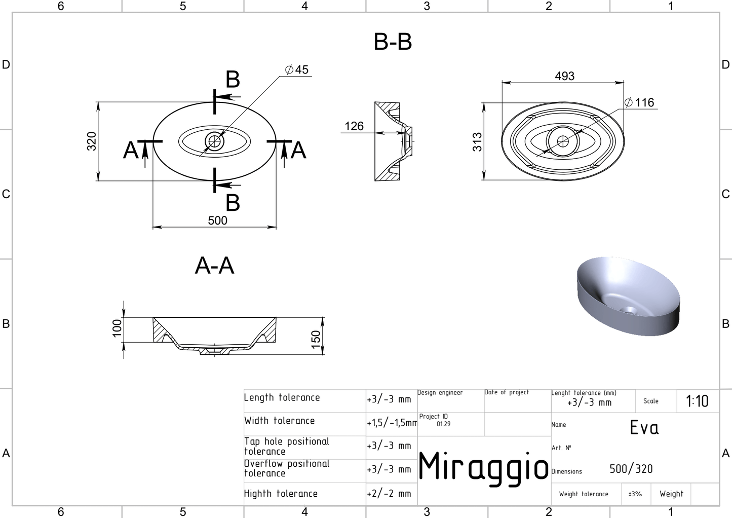 Lavoar pe blat Evora, Miraggio