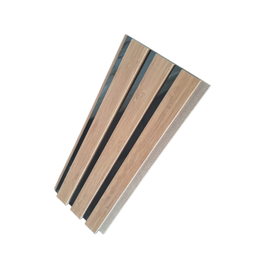 Panou Riflaj Decorativ Mdf, Nuc & Negru
