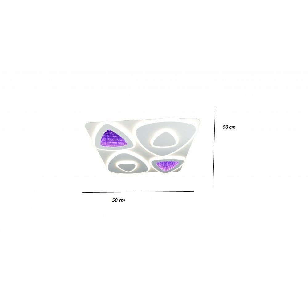 Plafoniera Led Cu Telecomanda, Lightman, Light 2127, 50 Cm,70w-70w, 3D