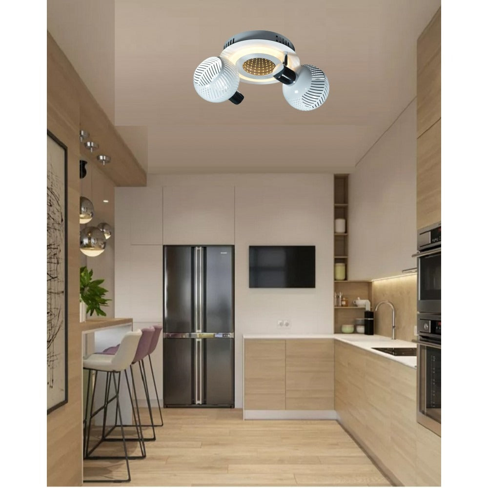 Plafoniera Led, LightMan, Light78067-2, 3d,Alb