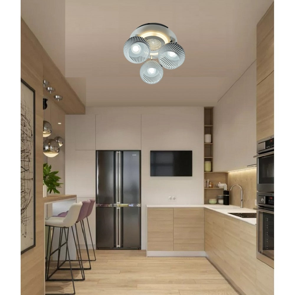 Plafoniera Led, LightMan, Light78067-3, 3d,Alb