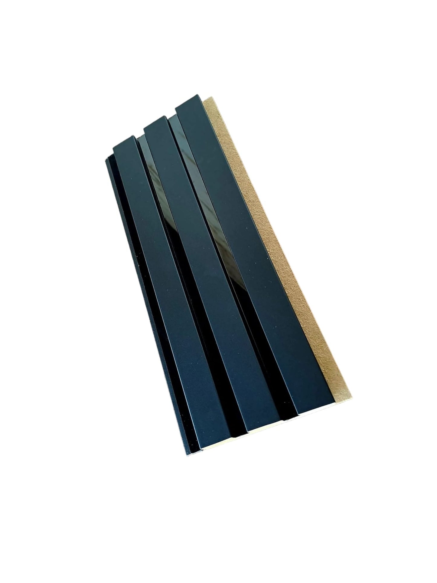Panou Riflaj Decorativ Mdf, Negru & Negru