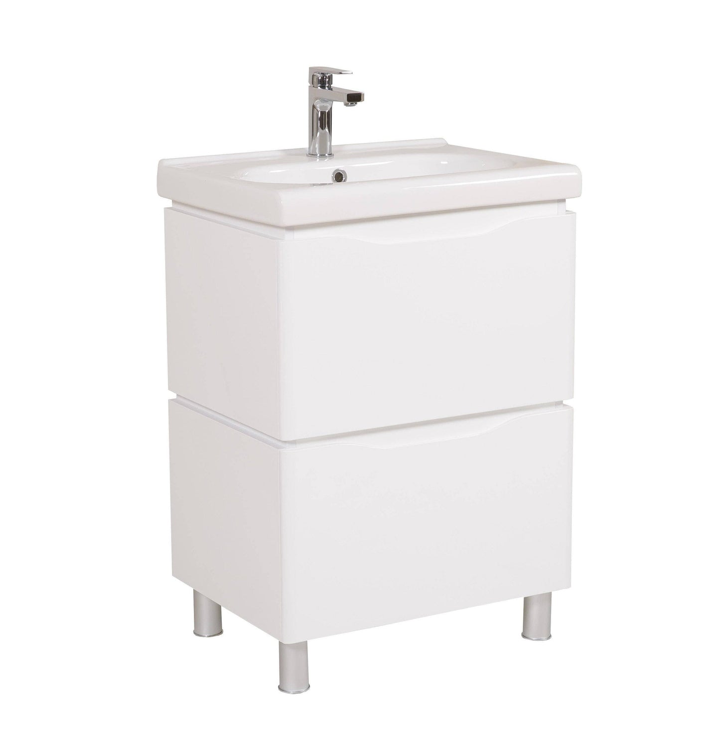 Mobilier de baie pe pardoseală Venice, Alb (City)
