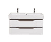 Mobilier de baie suspendat Venice , Alb+Wenge (Pinto 2 baterii)