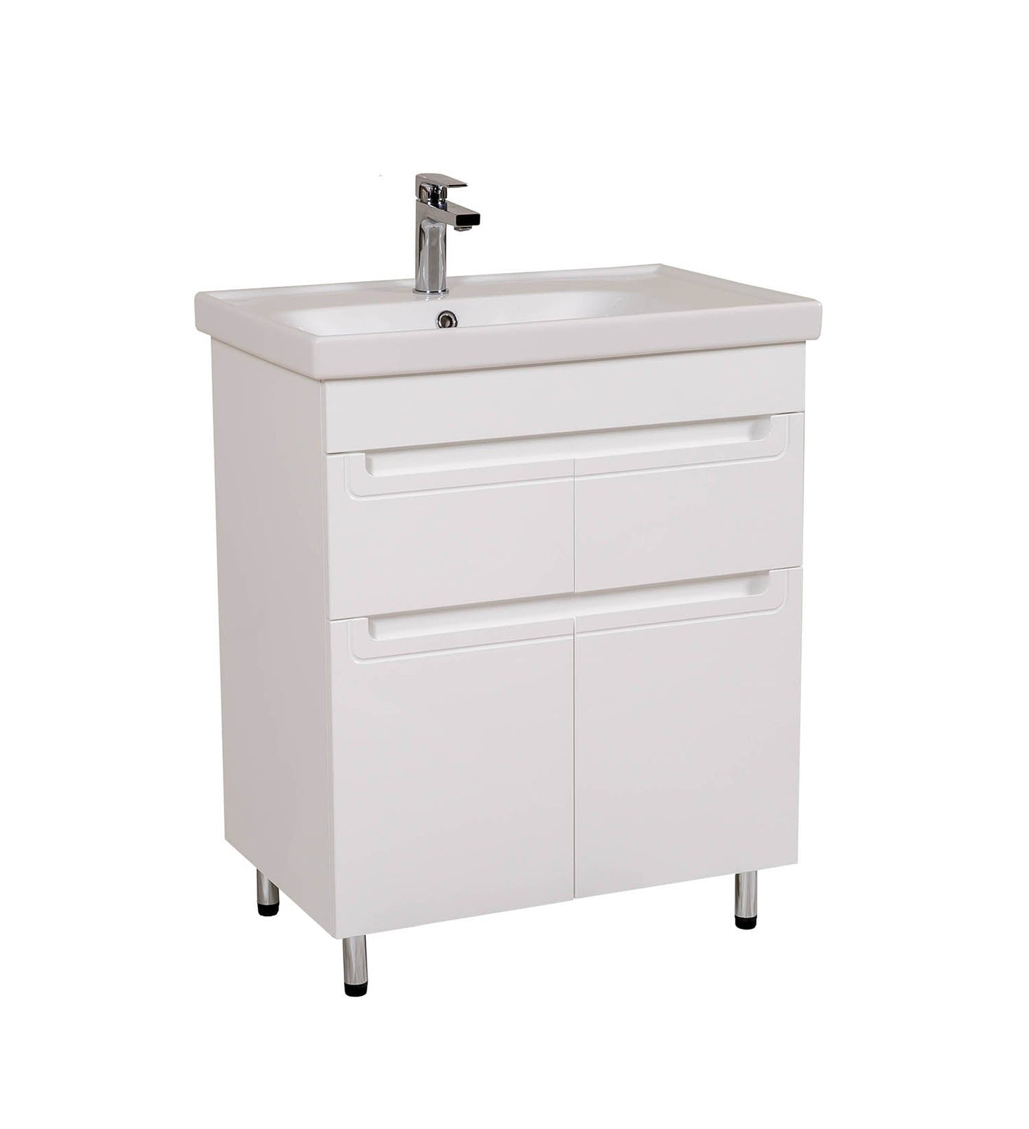 Mobilier de baie pe pardoseală Omega, Alb