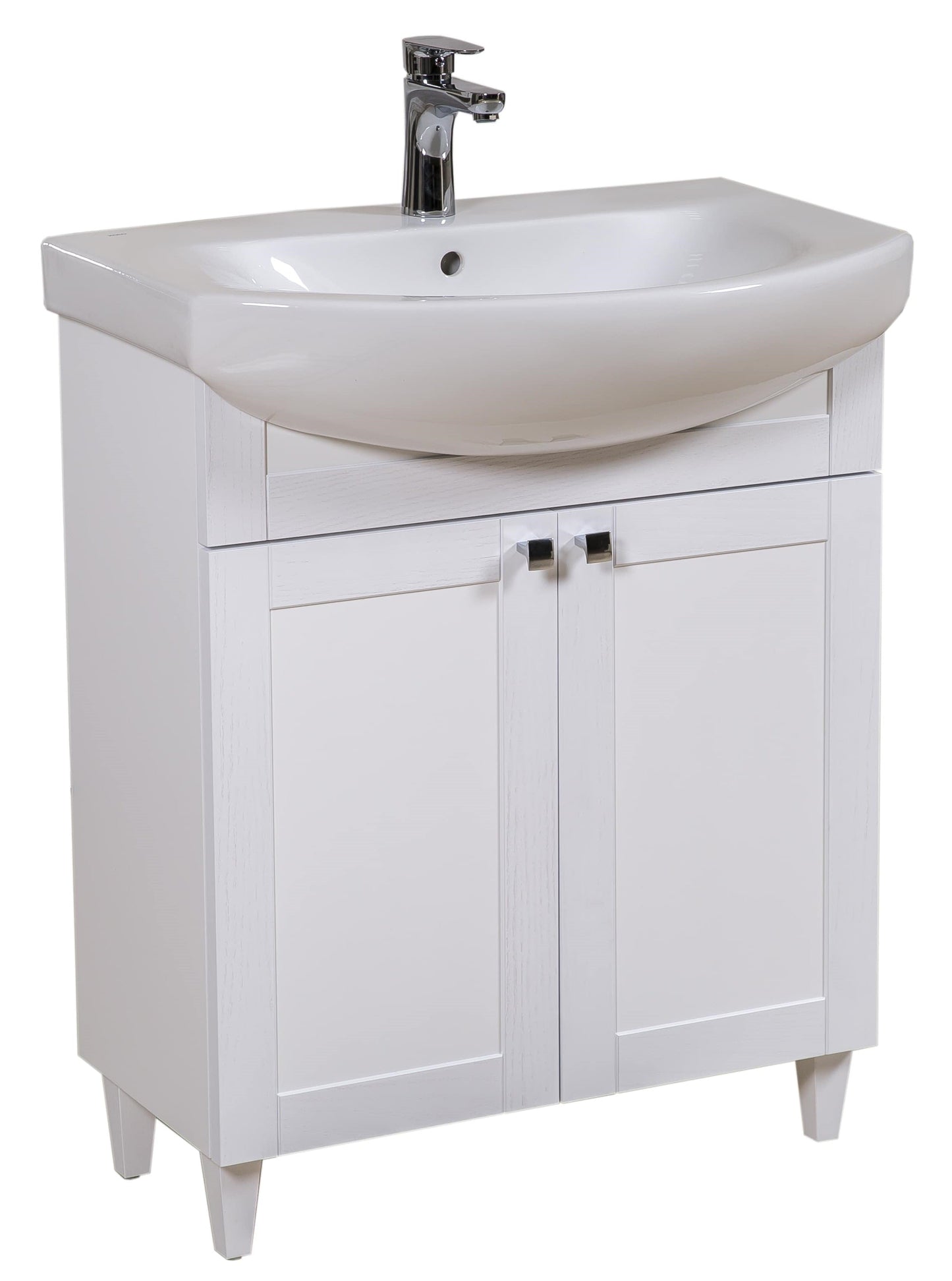 Mobilier de baie pe pardoseală Woodmix, Alb