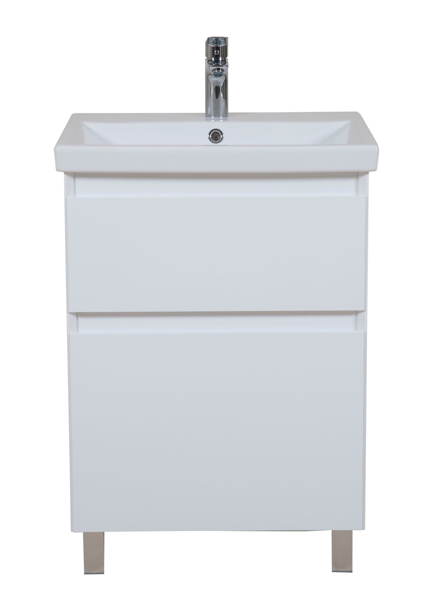 Mobilier de baie pe pardoseala Elite, Alb Mat