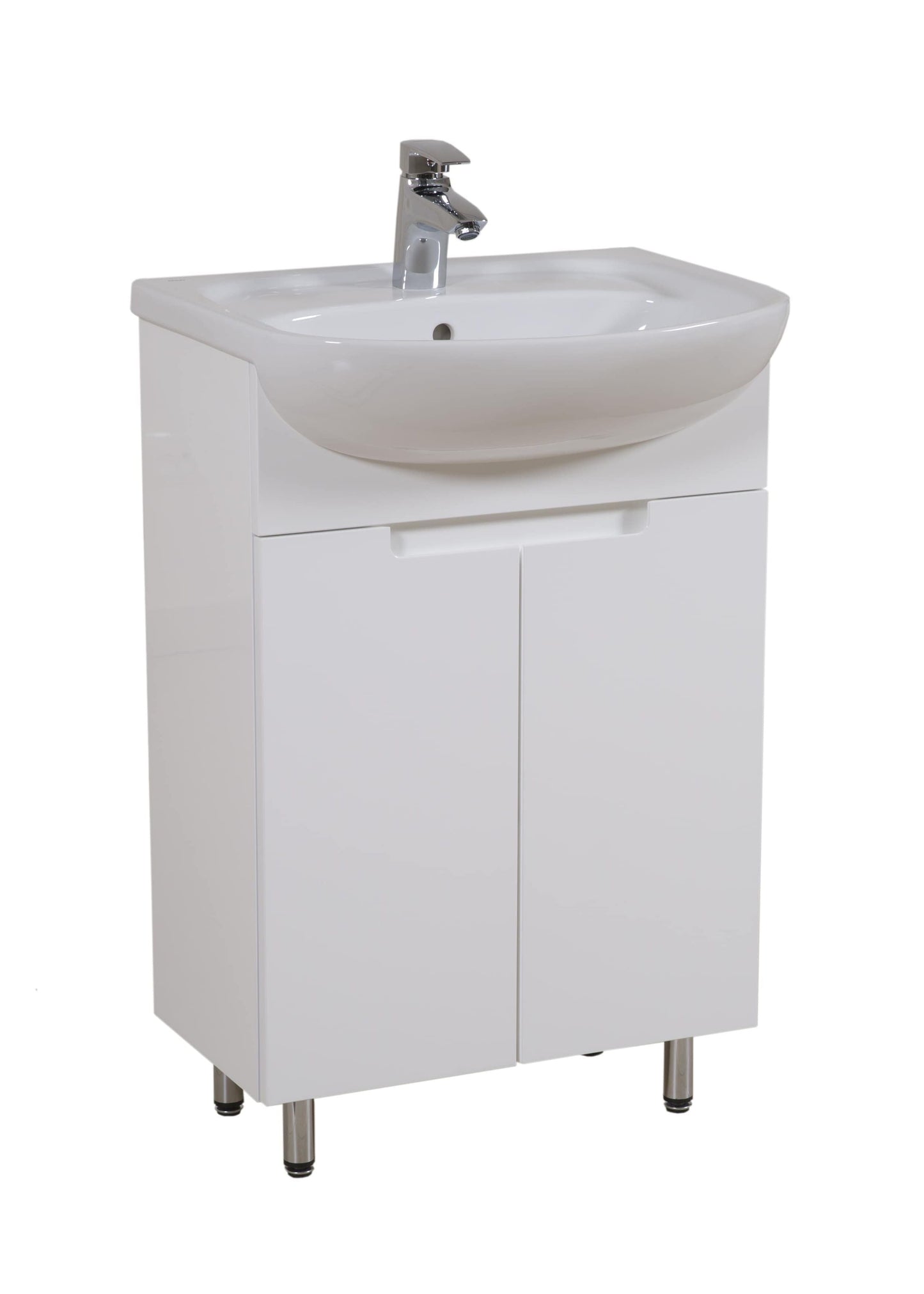 Mobilier de baie pe pardoseală Quadro, Alb