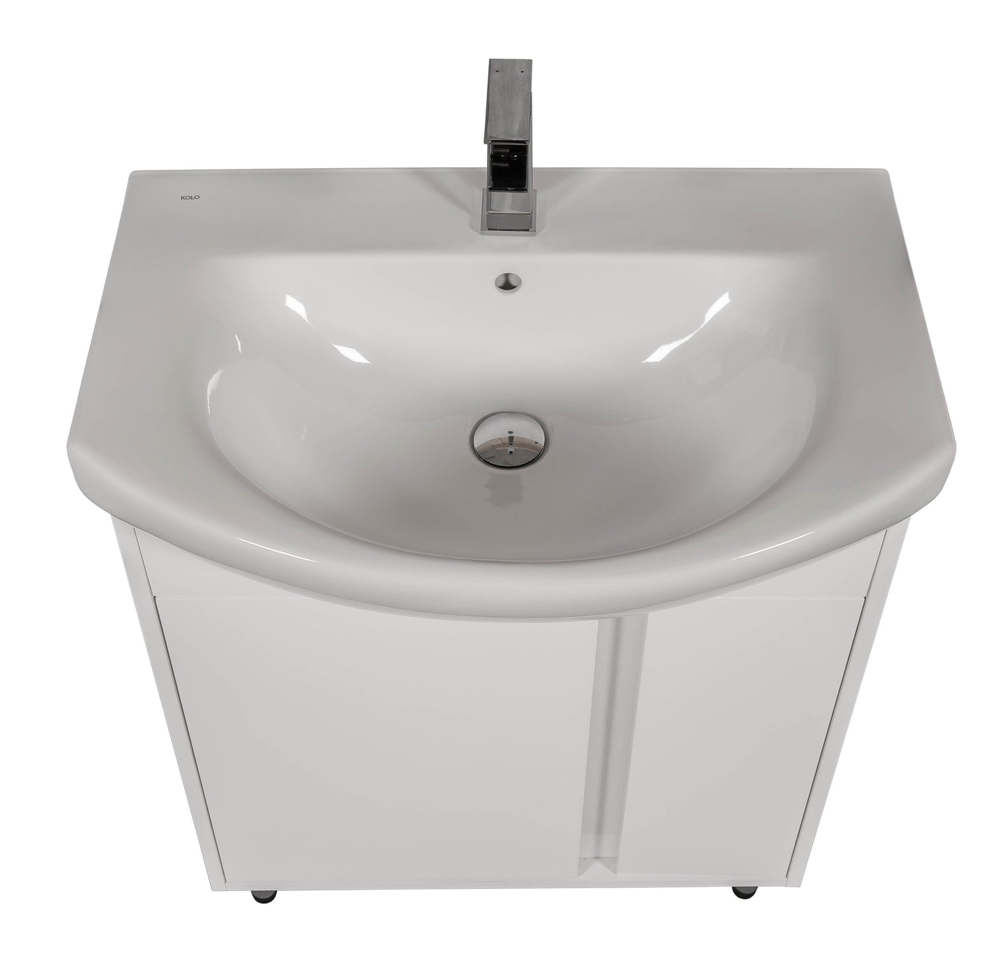 Mobilier de baie pe pardoseală Terra, Alb
