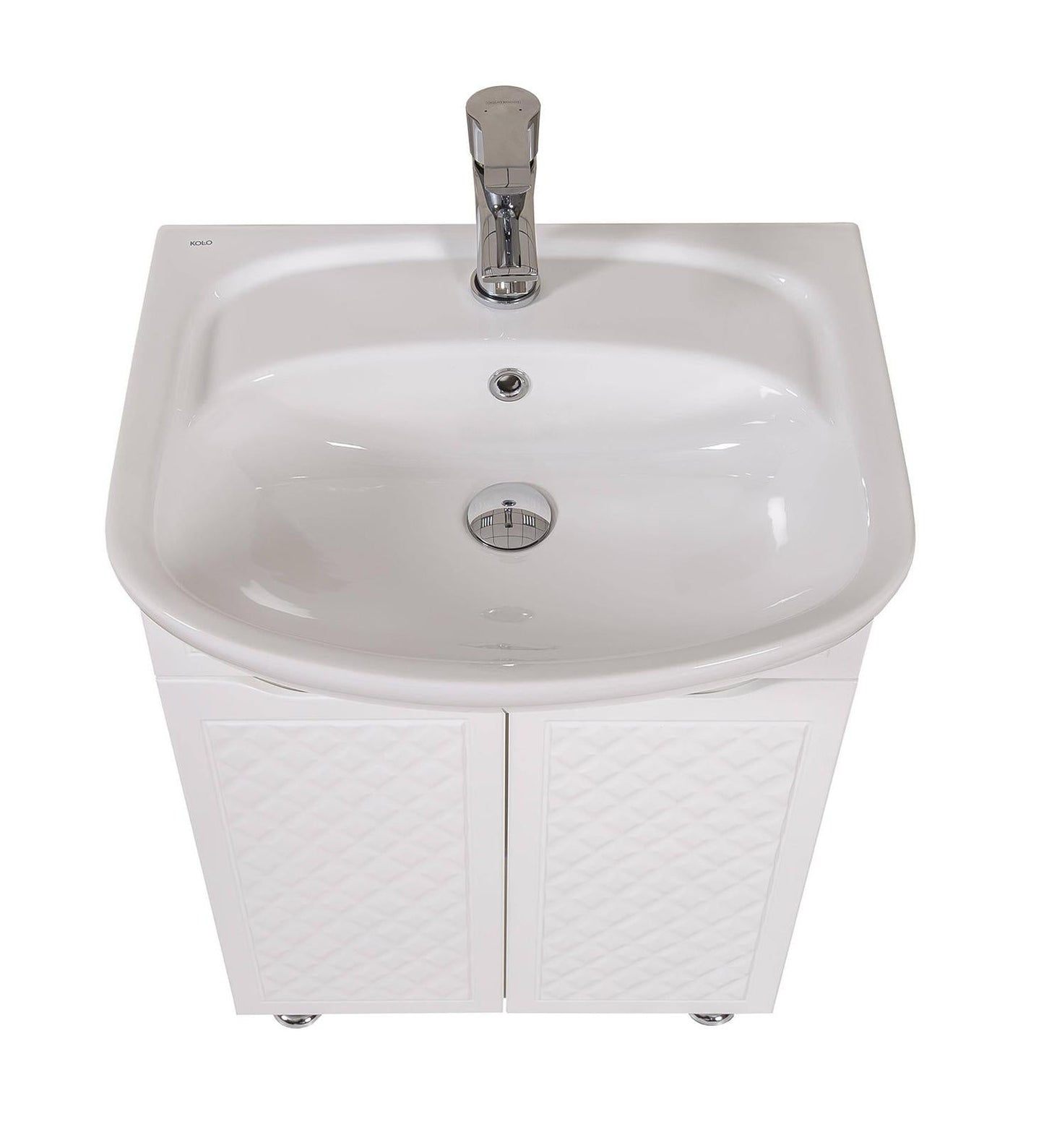 Mobilier de baie pe pardoseală Rodors, Alb