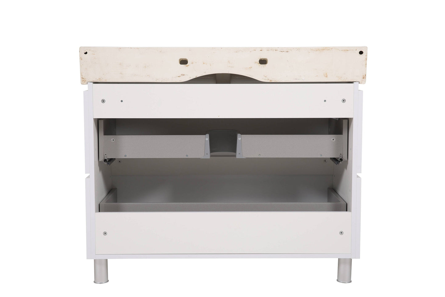 Mobilier de baie pe pardoseală Venice, Alb (Pinto)