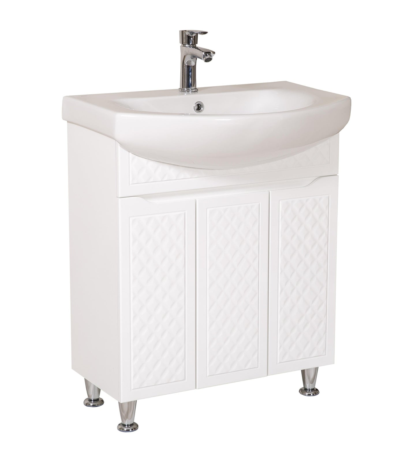 Mobilier de baie pe pardoseală Rodors, Alb