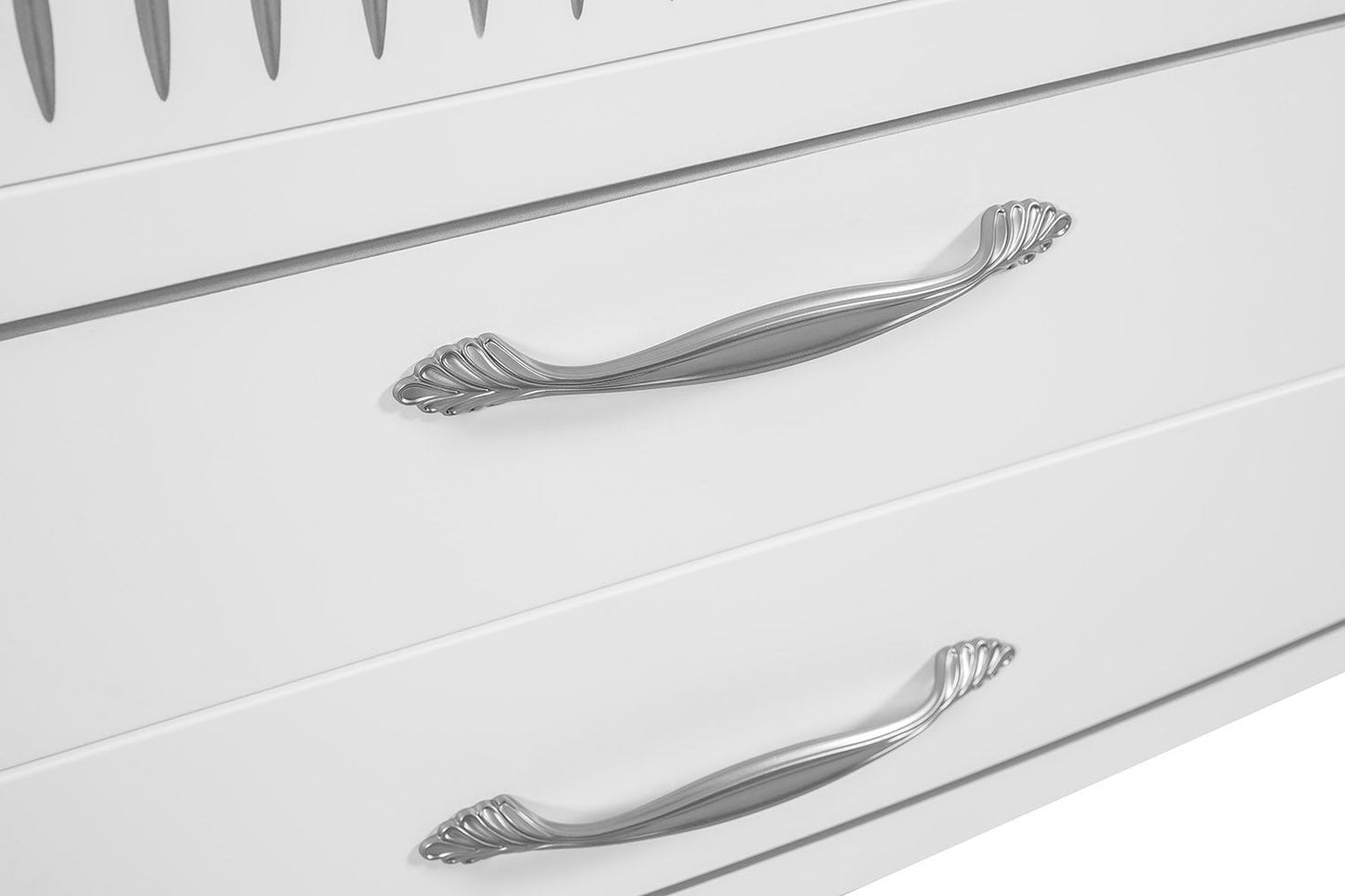 Mobilier de baie pe pardoseală Royal, Alb+argintiu