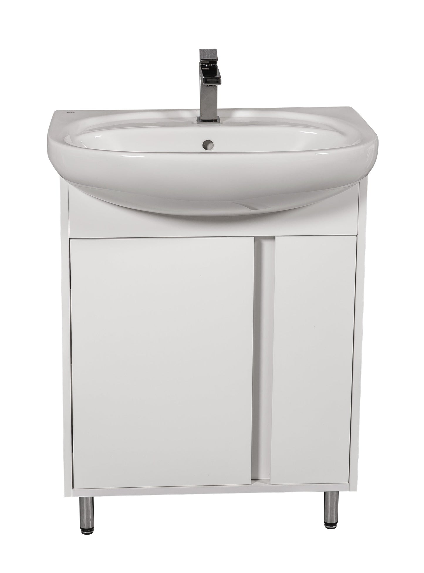 Mobilier de baie pe pardoseală Terra, Alb