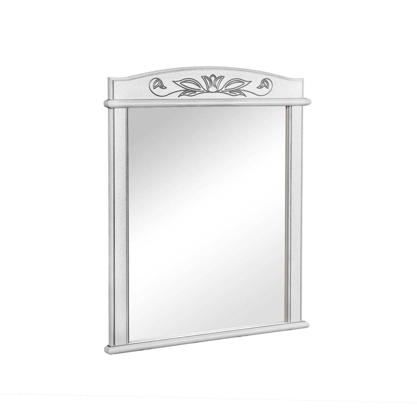Mobilier de baie pe pardoseală Mikella, Alb+Crom