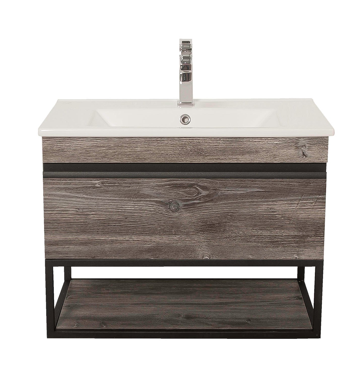 Mobilier de baie suspendat Loft Iron, Oak moras