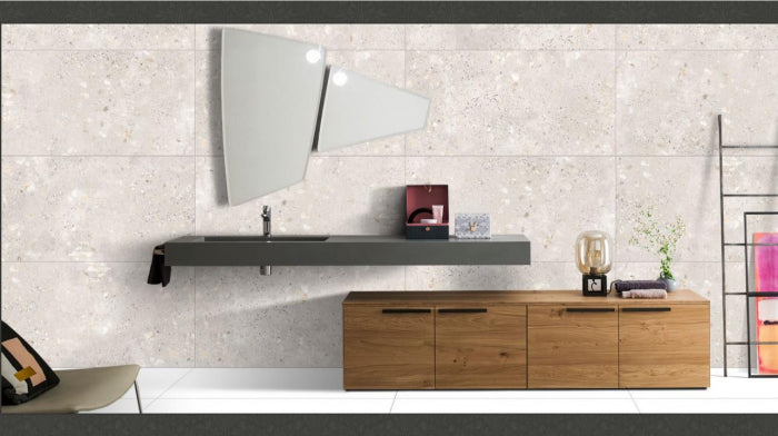 Gresie portelanata THIMBLE BIANCO mat 60 x 120 cm