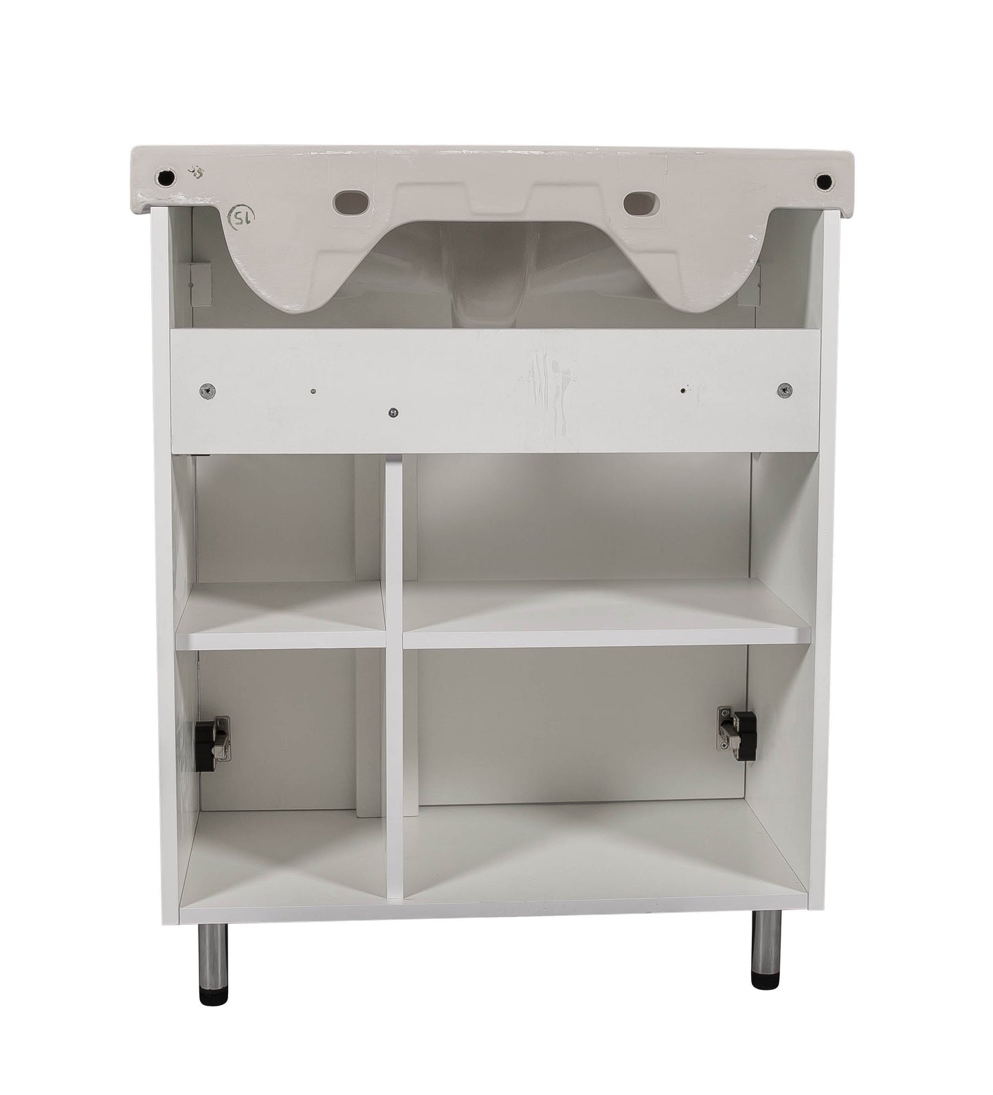 Mobilier de baie pe pardoseală Terra, Alb