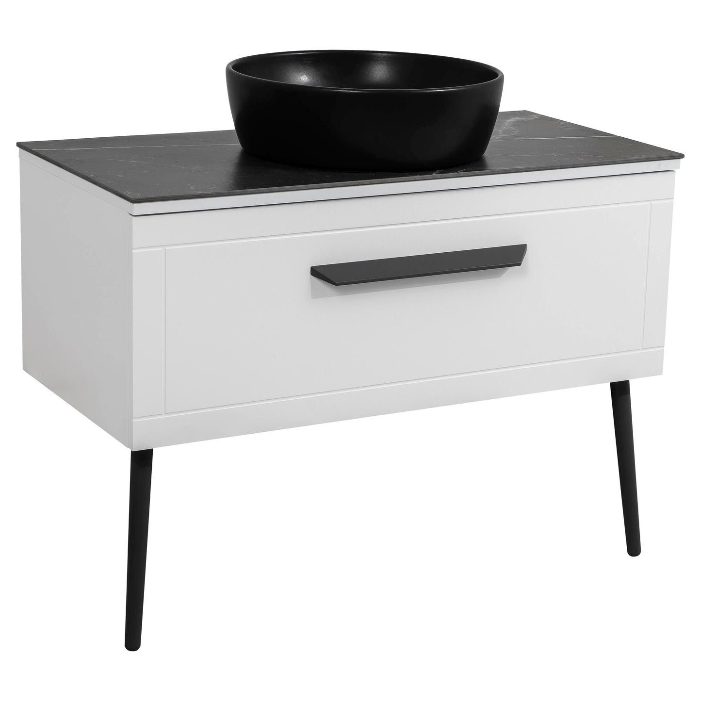 Mobilier de baie pe pardoseală Siena, Alb