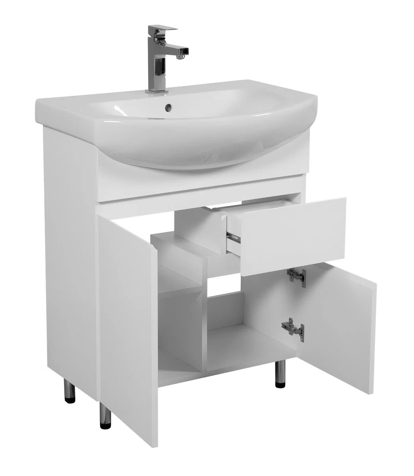 Mobilier de baie pe pardoseală Sity, Alb