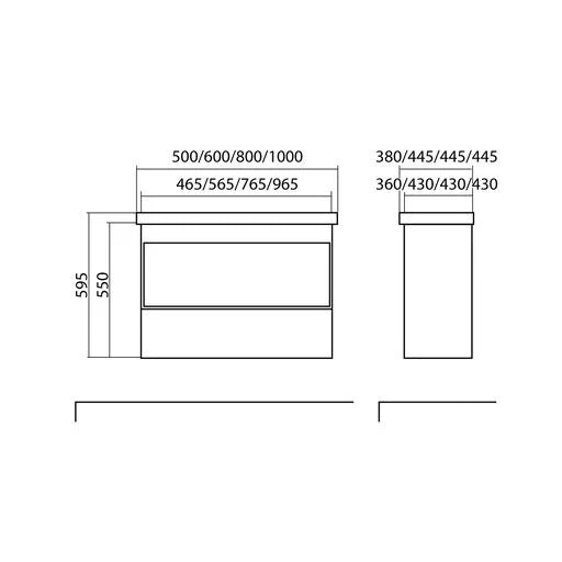 Mobilier de baie suspendat Edda, Sevilya