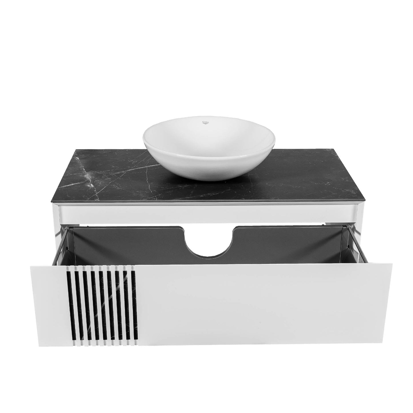 Mobilier de baie suspendat Manhattan (Zero), Alb