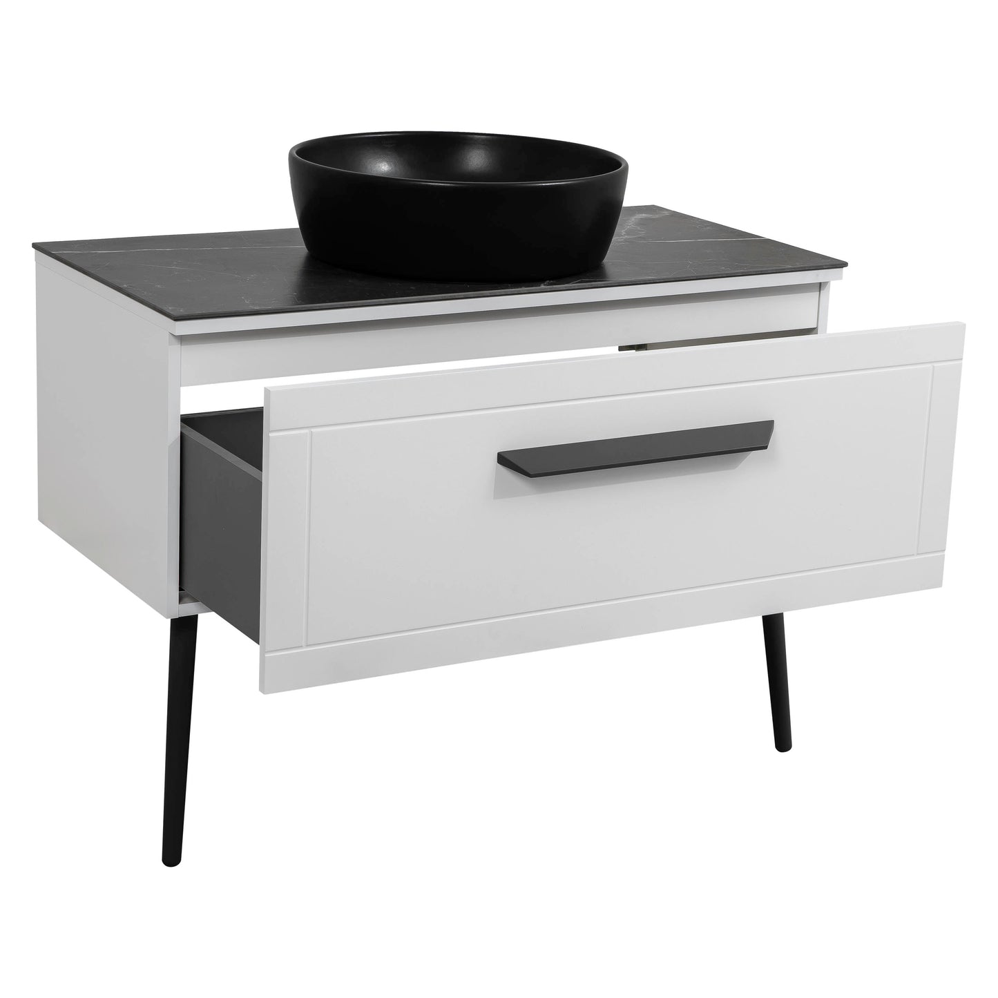 Mobilier de baie pe pardoseală Siena, Alb