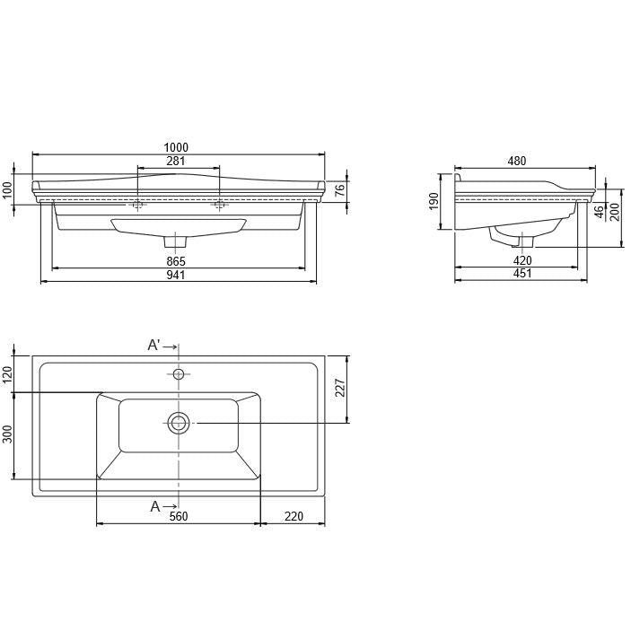 Mobilier de baie pe pardoseală Classic Alb
