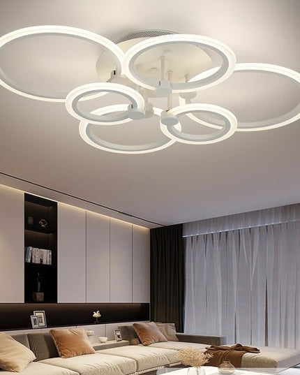 Lustra Led Slim Lighting Ring 132W 9240Lm, 6 Brate, Telecomanda si Intensitate Reglabila 6601/2X3 A