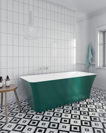 Cadă din compozit albă mată Bonita