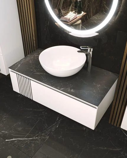 Mobilier de baie suspendat Manhattan (Zero), Alb