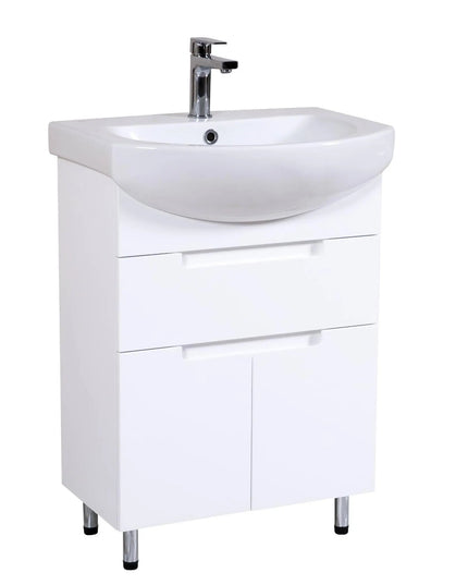 Mobilier de baie pe pardoseală Quadro, Alb