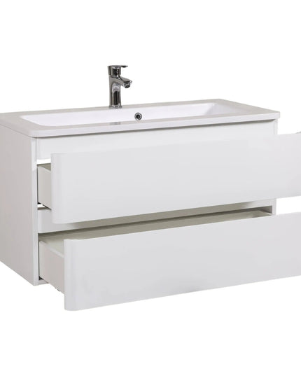 Mobilier de baie suspendat Accent alb