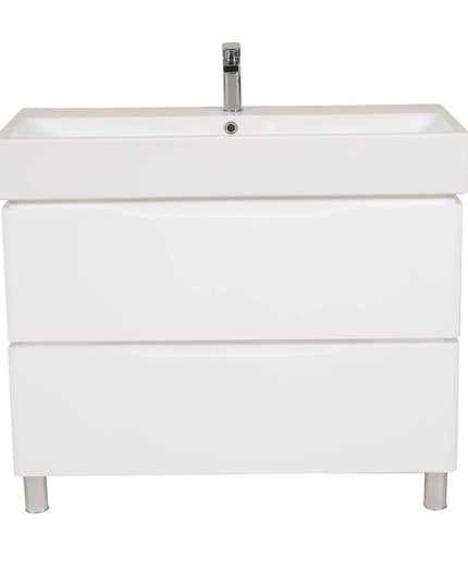 Mobilier de baie pe pardoseală Venice, Alb (Pinto)